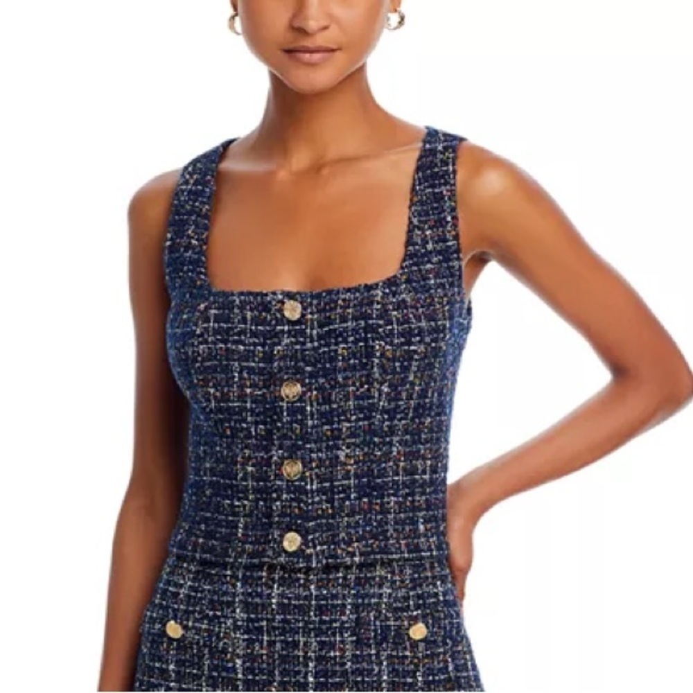 AQUA x Venus Williams Tweed Sleeveless Top Size Medium